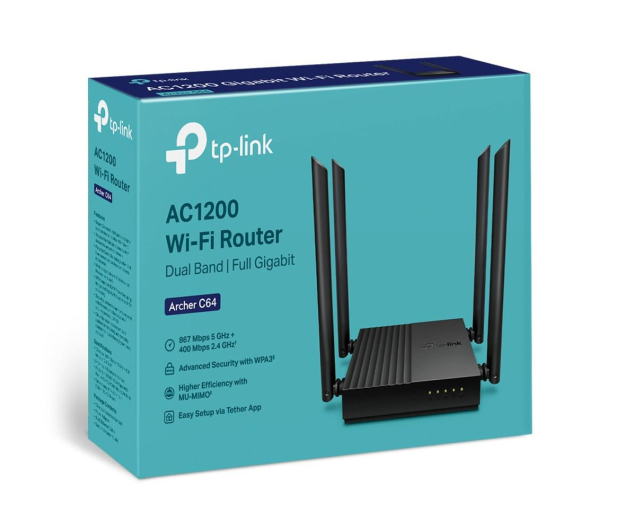 TP-Link Archer C64 (1200Mb/s a/b/g/n/ac) DualBand - 675707 - zdjęcie 4
